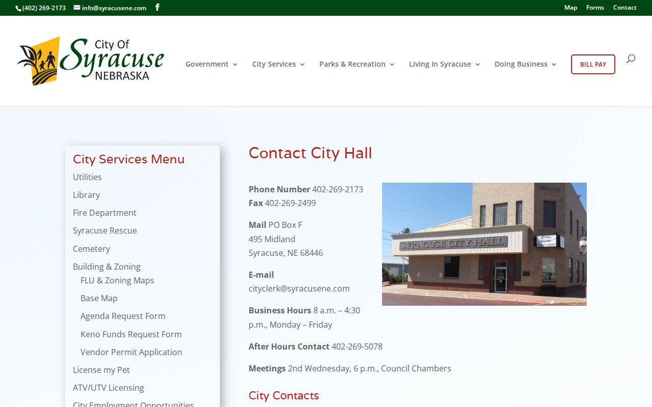 Syracuse criminal records City Hall clerk contact
